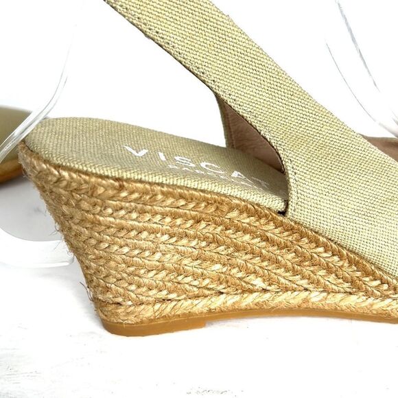 NWOB VISCATA  Barcelona Canvas Sandal Wedged Canvas Espadrilles sz 38 US 6,5 - 7 - Picture 10 of 16